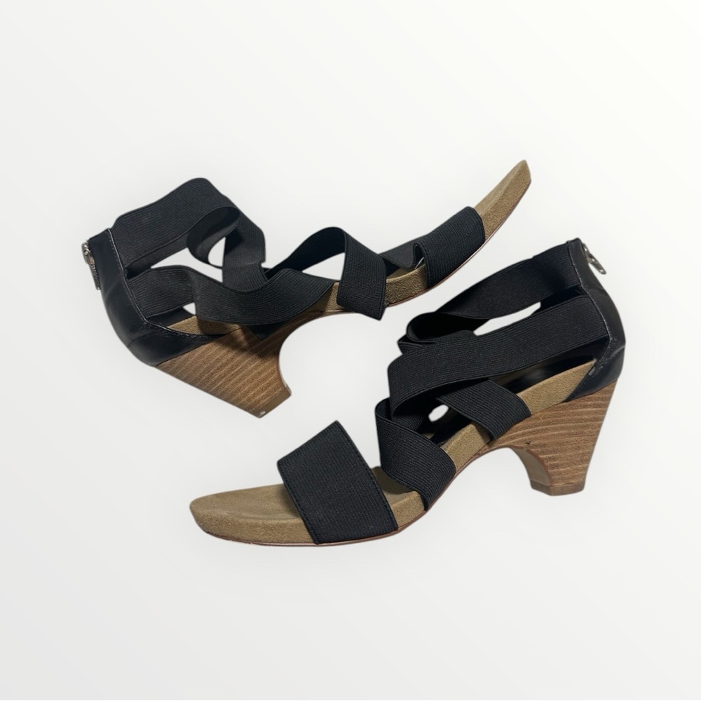 Black Strappy Heeled Sandals